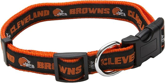 Pets First NFL Cleveland Browns Licensed PET COLLAR, Large - Heavy-Duty, Strong, and Durable Dog Collar. Available in 31 Football Teams and 4 Sizes