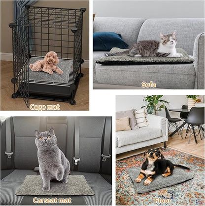 Self-Warming Cat Bed Pad, 4-Pack Self-Heating Cat Bed Mat Thermal Blanket for Indoor Cats & Small Dogs,22 * 16 inch