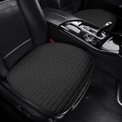 VarCozy Linen Car Seat Covers, Bottom Breathable Seat Covers for Cars for All Seasons with Non-Slip Protector, Universal Seat Covers for Cars, SUVs, Trucks