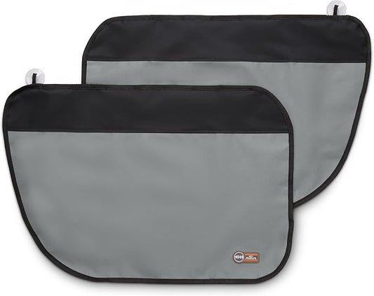 K&H Pet Products Car Door Protector for Dogs, 2 Pack Waterproof Interior Pet Car Door Protector from Dog Scratching, Stay Put Cover Design, Fits Most Vehicles, Washable - 27 x 19in Gray
