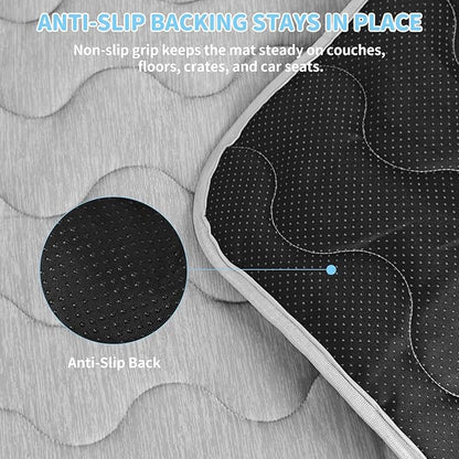 Dog Cooling Mat Q-Max>0.4 Self Cool Pad for Dogs and Cats, Washable Portable Pet Sleeping Pad for Summer Size 27.6" x 19.7"