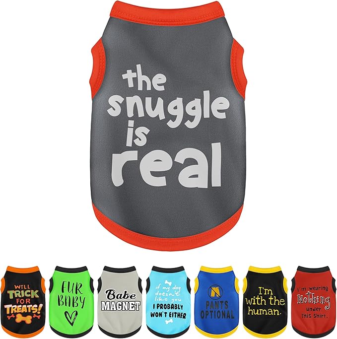 Elevate Your Pet's Seasonal Style with Playful Panache: with Adorable Beautifully Printed Dog Shirts Featuring Hilarious Printed Patterns for Airy Comfort in Summer and Fall Classic Series2 X-Small