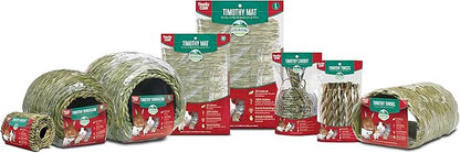 Oxbow Animal Health Timothy Club Mat, Large, Guinea Pig Hideout, Guinea Pig Toys, Bunny Toys, 100% Timothy Hay, Bunny Enrichment for Rabbit Cage, Rat Cage Accessories (Pack of 2)
