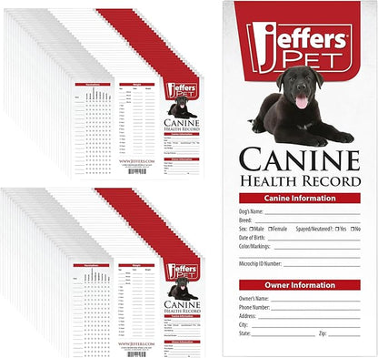 Jeffers Canine Health Records, 50 Pack