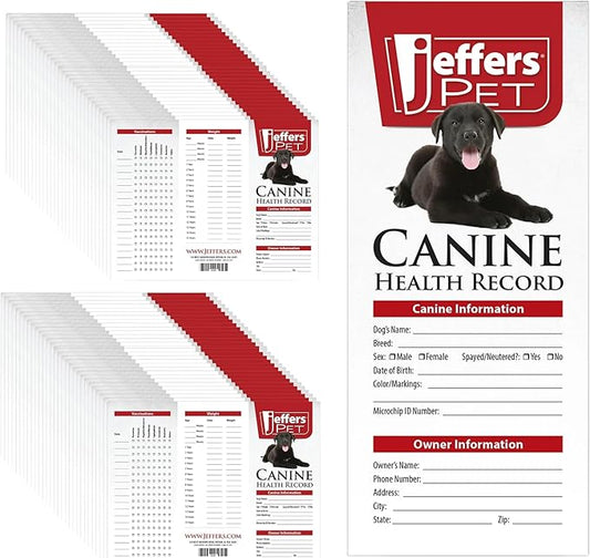 Jeffers Canine Health Records, 50 Pack