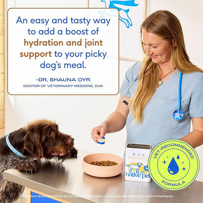 Native Pet Bone Broth for Dogs and Cats - Made with Real Beef Bone Broth, Dog Food Toppers for Picky Eaters- Provides Extra Hydration & Nutrition for Joint Strength, Immunity & Heart Health-192 Scoops