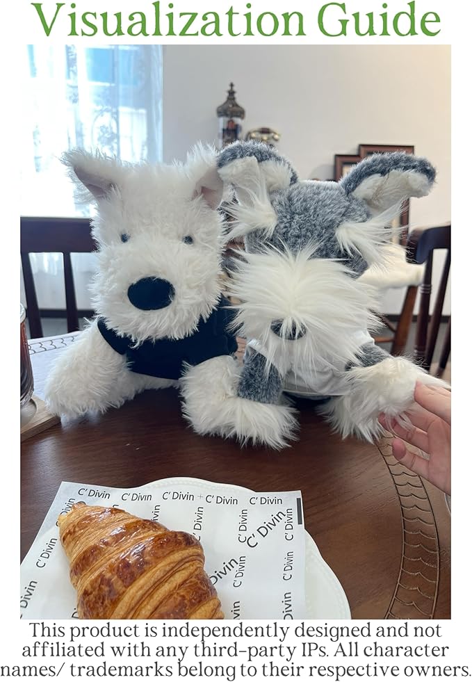 10" Plush Dog Cotton Vest 2-Pack-Stuffed Animals Clothes for Standard Sitting Position Puppy(NO Doll)