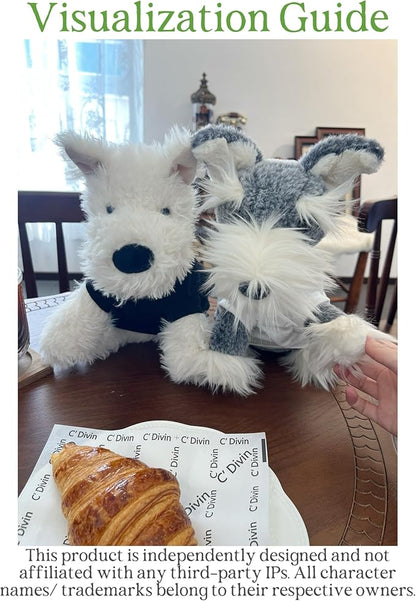 10" Plush Dog Cotton Vest 2-Pack-Stuffed Animals Clothes for Standard Sitting Position Puppy(NO Doll)