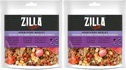 Zilla Pet Reptile Herbivore Food Medley Diet, 4 oz (Pack of 2)