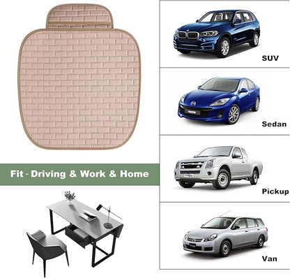 VarCozy Linen Car Seat Covers, Bottom Breathable Seat Covers for Cars for All Seasons with Non-Slip Protector, Universal Seat Covers for Cars, SUVs, Trucks
