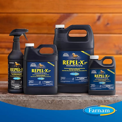 Farnam Repel-X pe Concentrated Fly Spray for Horses, Just Add Water 16 Ounces (Pack of 2)
