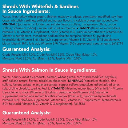 Purina Friskies Wet Cat Food Variety Pack Fish-A-Licious Extra Gravy, Prime Filets and Tasty Treasures - (Pack of 32) 5.5 oz. Cans