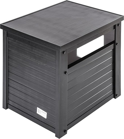 New Age Pet ECOFLEX Litter Loo Moisture and Odor Resistant Enclosure & End Table, No‑Tools Assembly, 10 Year Warranty, Espresso Black, Standard