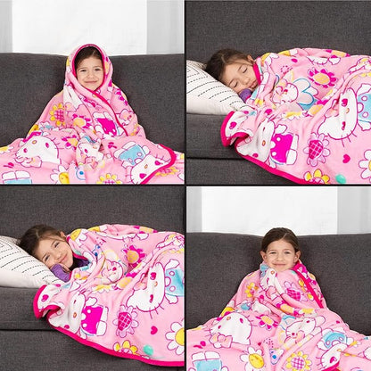 Franco Kids Bedding Super Soft Plush Throw Blanket, 62 in x 90 in, Hello Kitty