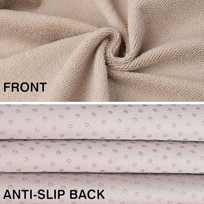 Leader Accessories Towel Waterproof Car Seat Cover Beige for Trucks SUV Seats Fitness Athletes Pets Gym and Water Sport