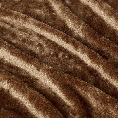 Amazon Basics Soft Fleece Throw Blanket, Lightweight Cozy Blanket for Couch & Sofa, 50 x 60 Inches, Brown