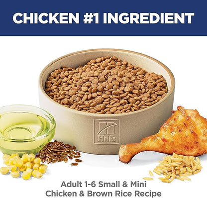 Hill's Science Diet Adult 1-6 Small & Mini Dry Dog Food, Chicken & Brown Rice, 4.5 lb. Bag