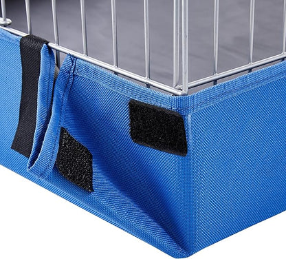 Amazon Basics - Comfortable Indoor-Outdoor Small Pet Guinea Pig Habitat Cage with Canvas Bottom, Blue, 46.65" L x 13.78" W x 23.62" H