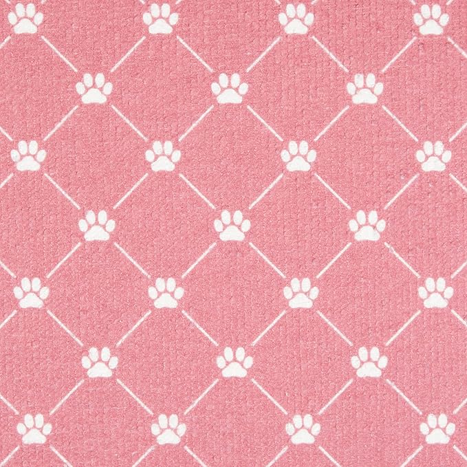 Bone Dry Machine Washable, Ultra Absorbent Pet Mat, 12x18, Rose Trellis Print