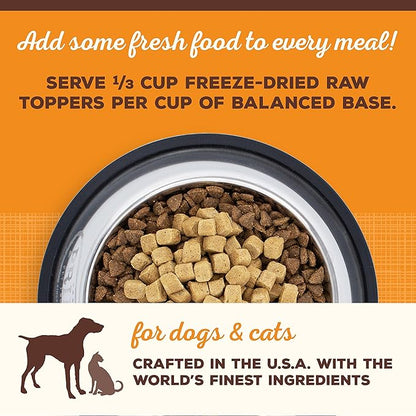 Primal Dog Food Toppers & Cat Food Toppers, Cupboard Cuts, Grain Free Meal Mixers with Probiotics, Raw Freeze Dried Dog Treats & Cat Treats, Great for Training (Beef, 18 oz)