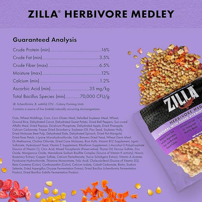 Zilla Pet Reptile Herbivore Food Medley Diet, 4 oz (Pack of 2)