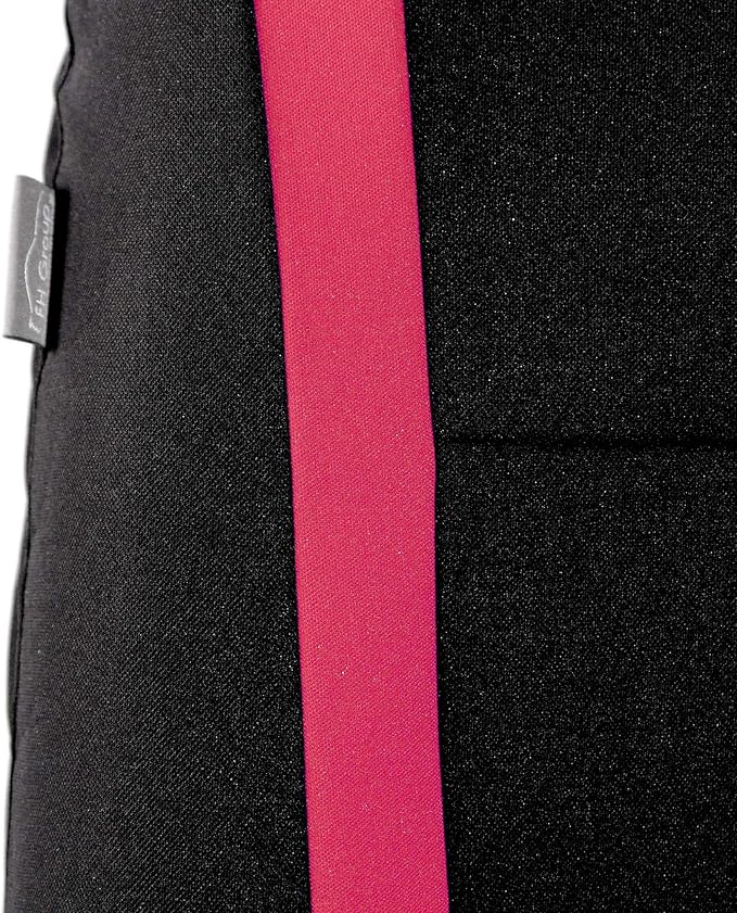 FH Group Car Seat Covers Full Set Cloth - Universal Fit Washable Automotive Seat Covers, Low Back Front Seat Covers, Solid Back Seat Cover for SUV, Sedan and Van Pink