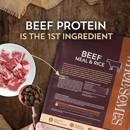Wholesomes Beef Meal & Rice Dry Dog Food 40 lb