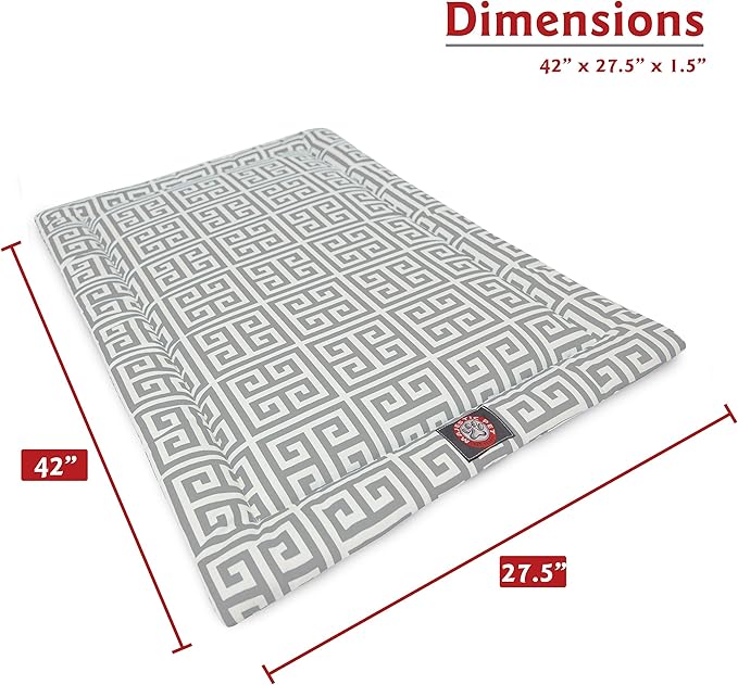 42" Towers Gray Crate Dog Bed Mat By Majestic Pet Products