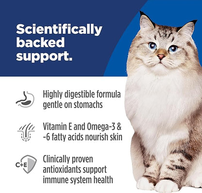 Hill's Science Diet Adult Sensitive Stomach & Skin Dry Cat Food, Pollock Meal & Barley, 3.5 lb. Bag (Updated Formula)
