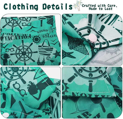 Hawaiian Dog Shirt – Lightweight and Breathable Summer T-Shirt with Tropical Prints, Fun Beach Outfit for Small, Medium, and Large Dogs, Perfect for Hot Days and Outdoor Vacation.Beach XXL