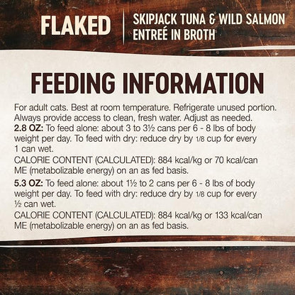 Wellness CORE Signature Selects Flaked Adult Wet Cat Food,Natural,Protein-Rich,Grain Free,2.8 Ounce (Skipjack Tuna & Wild Salmon),(Pack of 24)