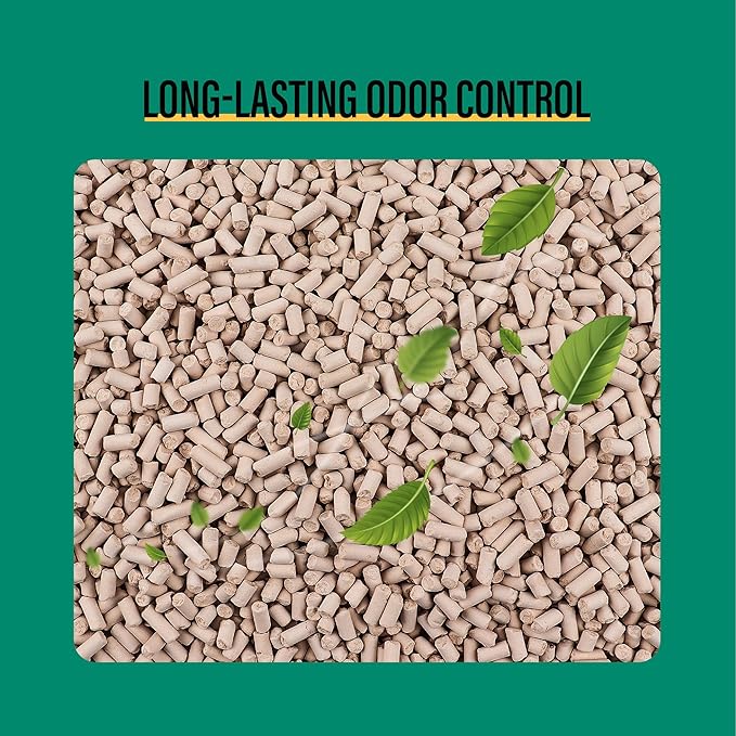 COCOYO Cat Litter Pellets, Zeolite, Long-Lasting Odor Control Non-climping, 21 Lbs Pack