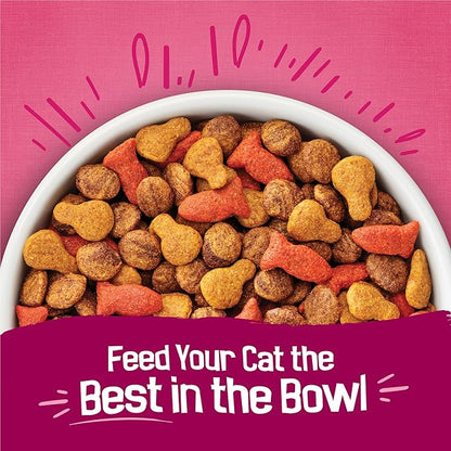 Purina Friskies Gravy Swirlers with Flavors of Chicken, Salmon and Gravy Dry Cat Food - 22 lb. Bag