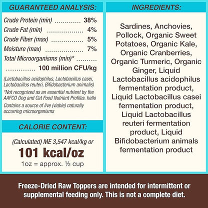 Primal Dog Food Toppers & Cat Food Toppers, Cupboard Cuts, Grain Free Meal Mixers with Probiotics, Raw Freeze Dried Dog Treats & Cat Treats, Great for Training (Fish, 18 oz)