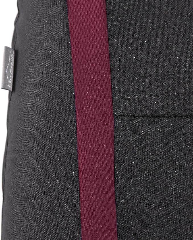 FH Group Car Seat Covers Rear Set Cloth - Car Seat Covers with Removable Headrest,Universal Fit,Automotive SeatCovers,Washable Car SeatCover for SUV,Sedan,Van Burgundy