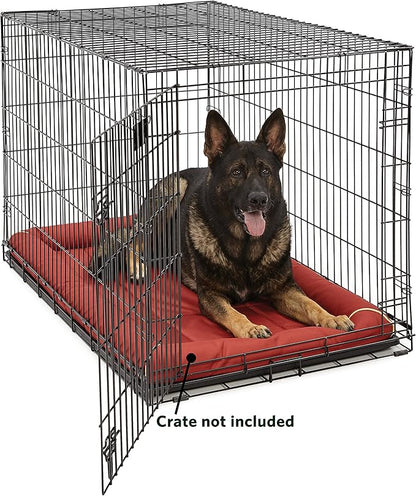 MidWest Homes for Pets XL QuietTime MAXX Ultra-Rugged Dog Bed, Water & Odor Resistant, Bolstered Edge, Non-Slip Bottom, Fits 48-inch Crates, Brick