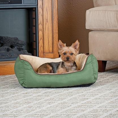 K&H Pet Products Self-Warming Lounge Sleeper Pet Bed Small Sage/Tan 16" x 20"