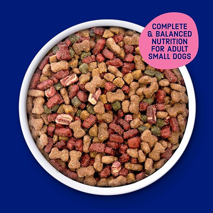 Kibbles 'n Bits Mini Bits Small Breed Dry Dog Food, Savory Bacon & Steak Flavor for Adult Dogs, 16 lb. Bag