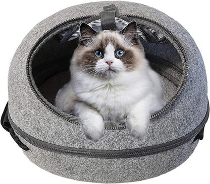 SPOT Doc & Phoebe’s 3-in-1 Sleep & Go Cat Carrier | Portable Pet Travel Bag for Cats and Small Dogs | Converts to Carrier, Cozy Cave and Comfy Bed | Adjustable Shoulder Strap Perfect for Vet Visits