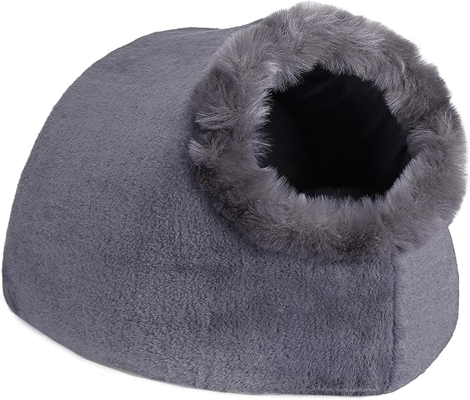 Cat Small Dog Cosy Bed Pets Igloo Bed Hideout Cave, Cushion Washable