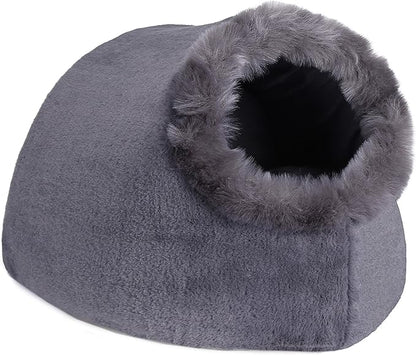 Cat Small Dog Cosy Bed Pets Igloo Bed Hideout Cave, Cushion Washable