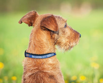 Pets First NBA PET Collar OKLAHOMA CITY THUNDER Dog Collar, Size Medium Basketball Team Collar for Dogs & Cats. A Shiny & Colorful Dog & Cat Collar Licensed by the NBA