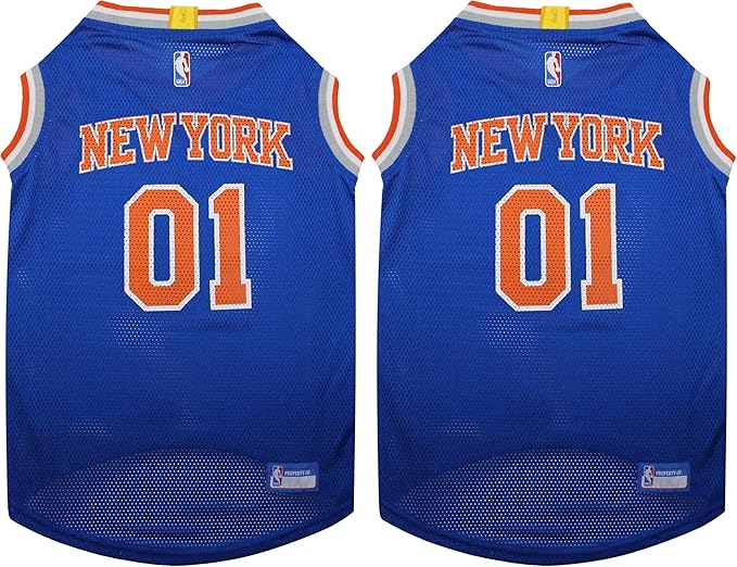NBA NEW YORK Knicks Dog Jersey, Small - Tank Top Basketball Pet Jersey (Pack of 2)
