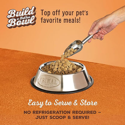 Primal Dog Food Toppers & Cat Food Toppers, Cupboard Cuts, Grain Free Meal Mixers with Probiotics, Raw Freeze Dried Dog Treats & Cat Treats, Great for Training (Beef, 18 oz)