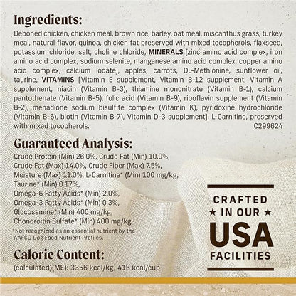 Merrick Healthy Grains Premium Adult Dry Dog Food, Wholesome and Natural Kibble, Healthy Weight Recipe - 4.0 lb. Bag