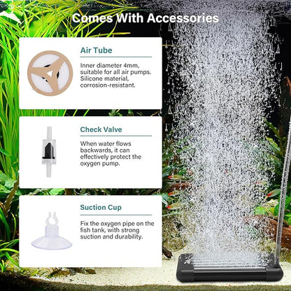 hygger Fish Tank Bubbler, Aquarium Air Stone with Special EVA Material, Air Bubbler for Nano Air Pump Fish Tank Small Bucket and Hydroponics