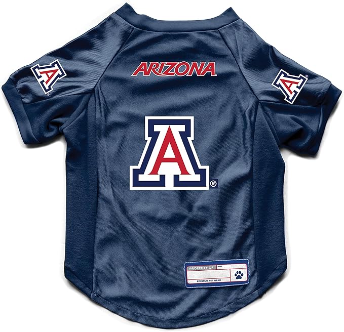 Littlearth NCAA Arizona Wildcats Stretch Pet Jersey, Team Color, Medium