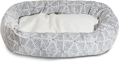 Majestic Pet 24" Charlie Gray Sherpa Bagel Bed