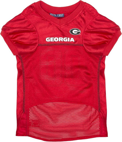 Pets First NCAA College Georgia Bulldogs Mesh Jersey for DOGS & CATS, X-Small.Licensed Dog Jersey with your Favorite Football/Basketball College Team