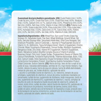 Kaytee Timothy Biscuits Baked Treat for Pet Guinea Pigs, Rabbits & Other Small Animals, Apple, 4 oz (Pack of 2)